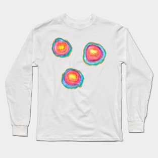Rainbow geodes with gold Long Sleeve T-Shirt